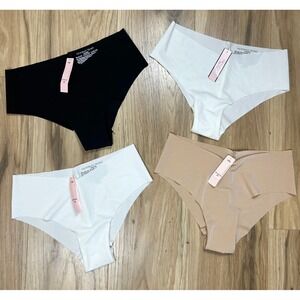 Victoria's Secret Panty Women's XS Sexy Illusions No Show Cheeky SET/4 Neutral